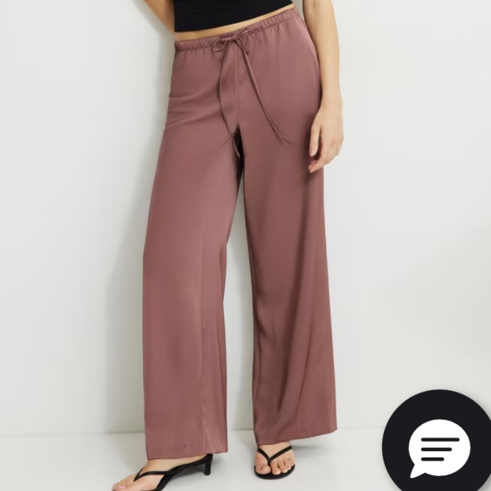Leo Wide Leg Satin Pants - Picture 6 of 9